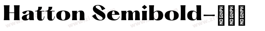 Hatton Semibold字体转换